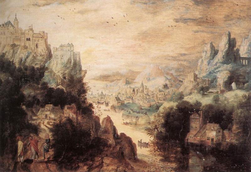 BLES, Herri met de Landscape with Christ and the Men of Emmaus fdg china oil painting image